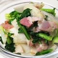伝説のジャック飼い's cooksnap of when they made ベーコンとかぶの♡アーリオ・オーリオ♡.