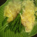 jenny38's cooksnap of when they made アスパラのカニと卵の中華風あんかけ.