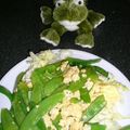 rubykermit's cooksnap of when they made さやえんどうのスクランブルegg.