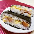 赤い電話's cooksnap of when they made ウインナー玉子のおにぎらず.