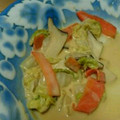 ぷにぷに～mama's cooksnap of when they made 白菜とエリンギのオイマヨ♪.
