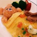 ayuinu's cooksnap of when they made キャラごはん☆お昼寝くまさんのオムライス.