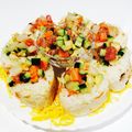 むーちゃん0321's cooksnap of when they made ひな祭りに！海鮮タルタルちらし寿司H27.