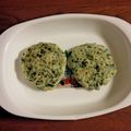 twママ's cooksnap of when they made 離乳食☆ホウレン草と豆腐の鶏肉ハンバーグ.