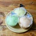 erisimo's cooksnap of when they made ひな祭りに春色♡蒸しパン♡.