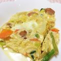 ガンバさぽ's cooksnap of when they made 朝食にも♪お野菜たっぷり♪洋風卵とじ.