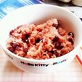 ののっく's cooksnap of when they made 小豆を30分ゆで→後は炊飯器で☆お赤飯☆.