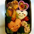 あくび王子まま's cooksnap of when they made キャラ弁 ✿ ハートがいっぱいのお弁当.