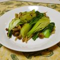 ローズレース's cooksnap of when they made チンゲン菜とぶなしめじのペペロンチーノ風.