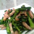 maruru-nn's cooksnap of when they made 春菊とベーコンの炒めもの.