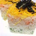 あやママ99's cooksnap of when they made ✿三色押し寿司✿ひしもち型にもできるよ.