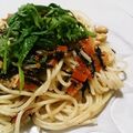 melon75's cooksnap of when they made リメイク♪ひじきの煮物の梅しそパスタ.