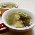 赤い電話's cooksnap of when they made キクラゲとタマネギのタマゴスープ.