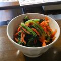 カメの子くじら's cooksnap of when they made ほうれん草（小松菜）、人参、海苔のナムル.