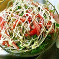 maco33's cooksnap of when they made 水菜ともやしのマヨサラダ.