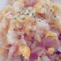 a1117's cooksnap of when they made 時短簡単ランチ☆卵とウインナーの炒めご飯.