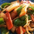 まぁく4444's cooksnap of when they made 簡単☆人参、ピーマン、玉ねぎの甘辛炒め.