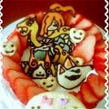 りいにゃんmama's cooksnap of when they made 妖怪ウォッチ キャラケーキ.