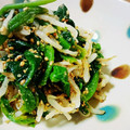 m0ch17's cooksnap of when they made あと一品！法蓮草ともやしの胡麻味噌和え.