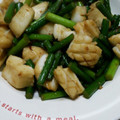 さやみm's cooksnap of when they made イカとニンニクの茎の炒めもの♪.
