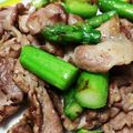 にほんやなぎ's cooksnap of when they made コストコ アスパラと豚バラ炒め.