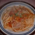Jock's cooksnap of when they made 豚トマうどん.