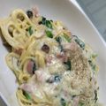 koedakko's cooksnap of when they made 濃厚〜♡ベーコンときのこのクリームパスタ.