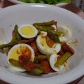 クレちゃん's cooksnap of when they made アスパラとゆで卵のチリ風炒め.