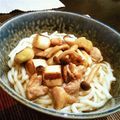 nammy's cooksnap of when they made 鶏の生姜焼きうどん.