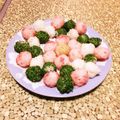 あとさきちゃん's cooksnap of when they made ひな祭りに♪三色団子風おにぎり.
