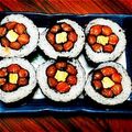 かよぐま's cooksnap of when they made 美味しくかわいい♪お花の巻き寿司②.