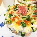 ちゃ（＾ω＾）'s cooksnap of when they made ひなまつり☆簡単豪華ちらし寿司ケーキ♪.