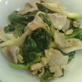 ｋａｍｉｙａｍａ's cooksnap of when they made ☆ほうれん草と豚肉のガリバタ醤油炒め☆.