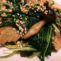 sikitama's cooksnap of when they made 金ごまで豚肉しめじ水菜炒め.