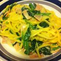 クマたぬき's cooksnap of when they made 【話題入り】ほうれん草のクリームパスタ.