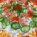 LeyLeyLeys's cooksnap of when they made ごちそう秋鮭といくら醤油漬けのちらし寿司.