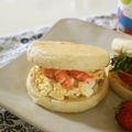 ガメコ's cooksnap of when they made えび卵サンド.