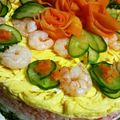ばるさもす's cooksnap of when they made ✿三色押し寿司✿ひしもち型にもできるよ.