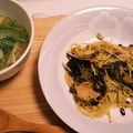 もぐドン's cooksnap of when they made 鮑のパスタ肝のソテーとジェノベーゼソース.