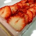 momonookan's cooksnap of when they made 豆乳de苺のムース風ケーキ.