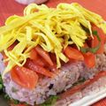 くららママ♡'s cooksnap of when they made 桜色ごはんで春らしさ☆雑穀サーモン寿司.