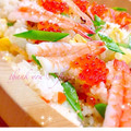 みぃすけママちゃん's cooksnap of when they made ちらし寿司の素を使った海鮮ちらし寿司.