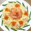 にゃんこ♪（≧∀≦'s cooksnap of when they made サーモンのバラでキュートなお寿司ケーキ♡.