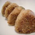 t_sat0mi's cooksnap of when they made ＊ﾁｰｽﾞ入り焼きおにぎり＊.