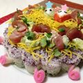306ママ's cooksnap of when they made お雛様菱餅風七夕にも、ちらし寿司ケーキ！.