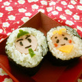 ちょこ０１７'s cooksnap of when they made 『お手玉風おひなさま』の簡単巻き寿司.