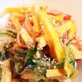 美猫0120's cooksnap of when they made 彩り◎♪きゅうり・カニかま・卵の酢の物♪.