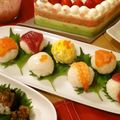 晴れ女☆夏女's cooksnap of when they made ひなまつり。てまり寿司2015.