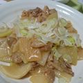 うみめそ's cooksnap of when they made モチッとシャッキッと大根と豚で味噌炒め☆.