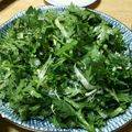 カズオリ's cooksnap of when they made 熱いゴマ油がジュッ！！春菊＆じゃこサラダ.